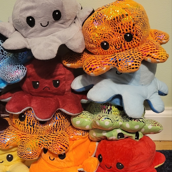 Octopus Reversible Plush Toy lot of 12 - Picture 2 of 3